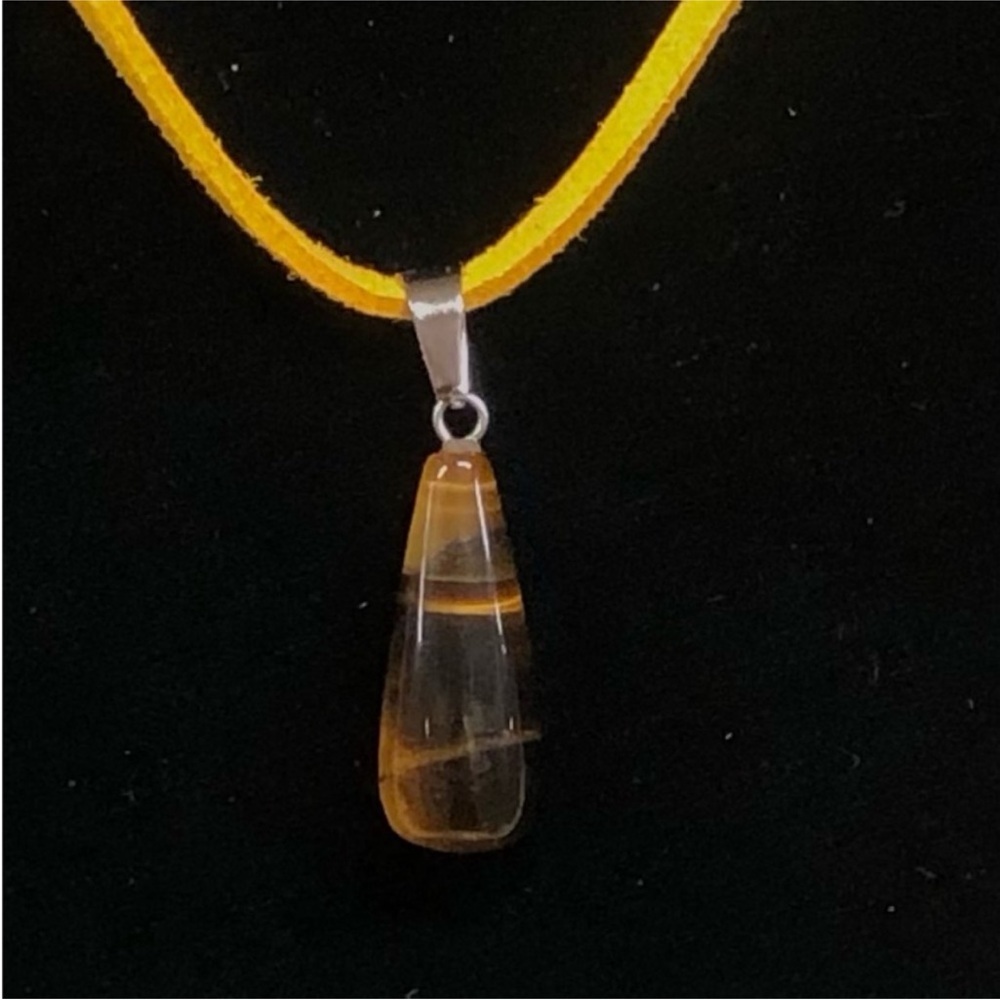 UNBRANDED NATURAL Tigers Eye STONE Teardrop
PENDANT Necklace - Picture 5 of 10